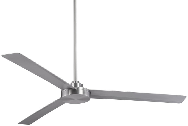 Roto XL 62" Outdoor Ceiling Fan in Brushed Aluminum / Silver