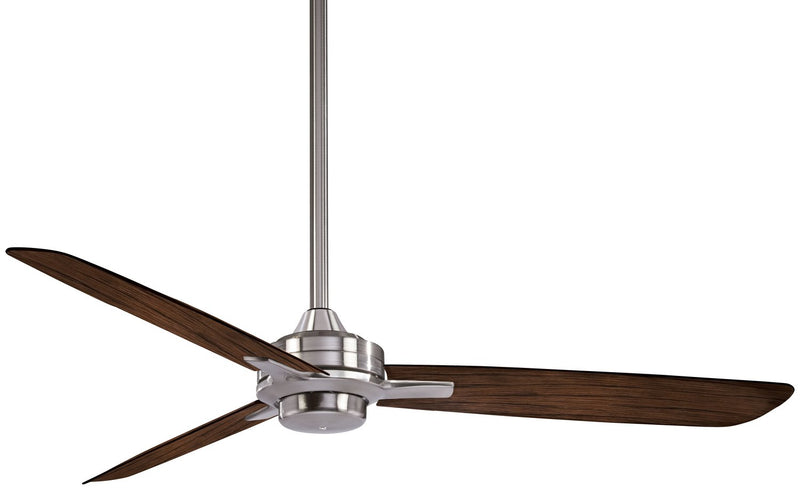 Rudolph 52" Ceiling Fan in Brushed Nickel with Medium Maple Blades