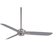 Rudolph 52" Ceiling Fan in Brushed Nickel with Silver Blades