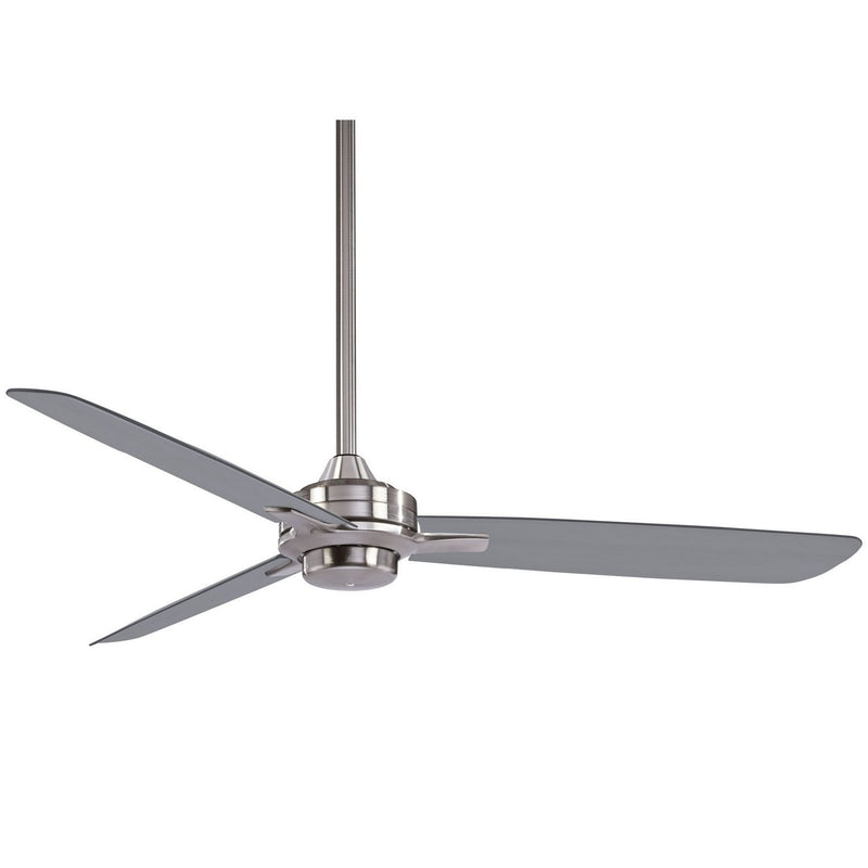 Rudolph 52" Ceiling Fan in Brushed Nickel with Silver Blades