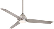 Java 54" Outdoor LED Ceiling Fan in Brushed Nickel Wet / Silver