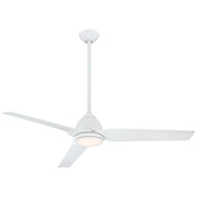 Java 54" Outdoor LED Ceiling Fan in Flat White