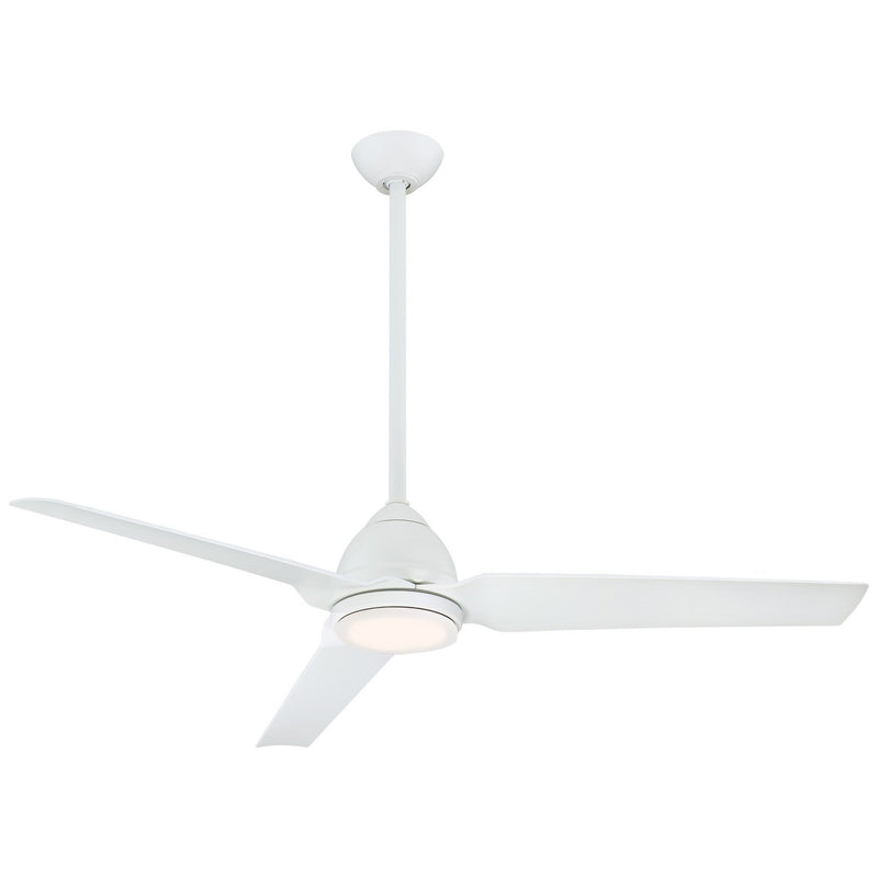 Java 54" Outdoor LED Ceiling Fan in Flat White