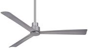 Simple 52" Outdoor Ceiling Fan in Silver