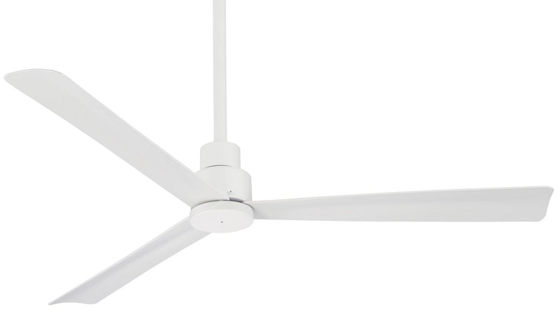 Simple 52" Outdoor Ceiling Fan in Flat White