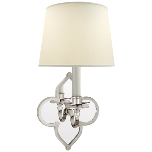 Lana2 One Light Wall Sconce in Polished Nickel