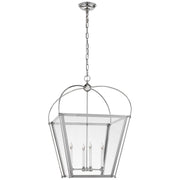 Riverside Four Light Lantern in Polished Nickel