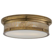 Alderly Two Light Flush Mount in Antique-Burnished Brass
