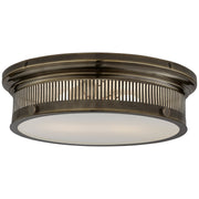 Alderly 16" 2-Light Outdoor Flush Mount in Bronze