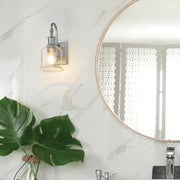 Bryant 1 Light 5.5" Wall Sconce in Brushed Nickel in a room setting