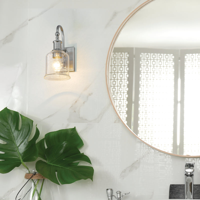 Bryant 1 Light 5.5" Wall Sconce in Brushed Nickel in a room setting