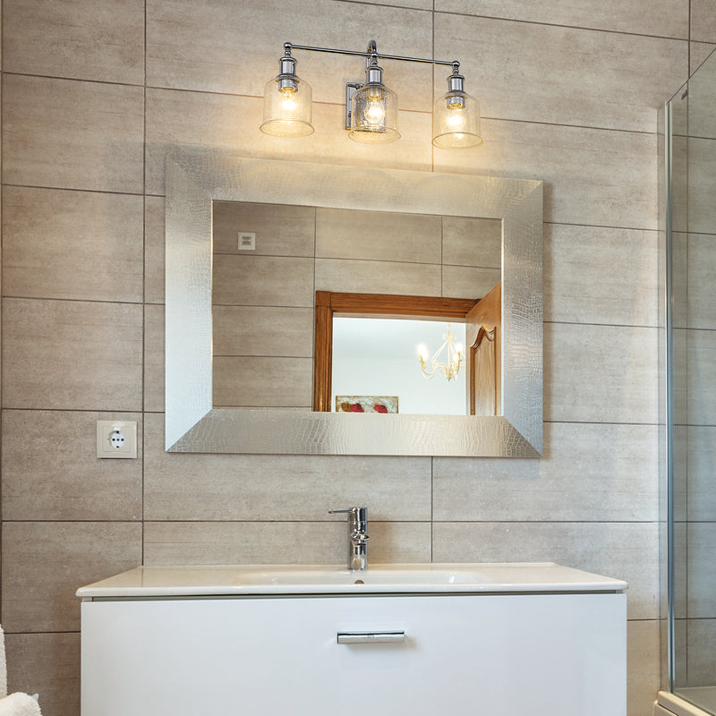 Bryant 3 Light 24" Vanity in Chrome in a room setting