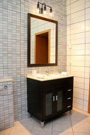Bryant 3 Light 24" Vanity in Matte Black in a room setting