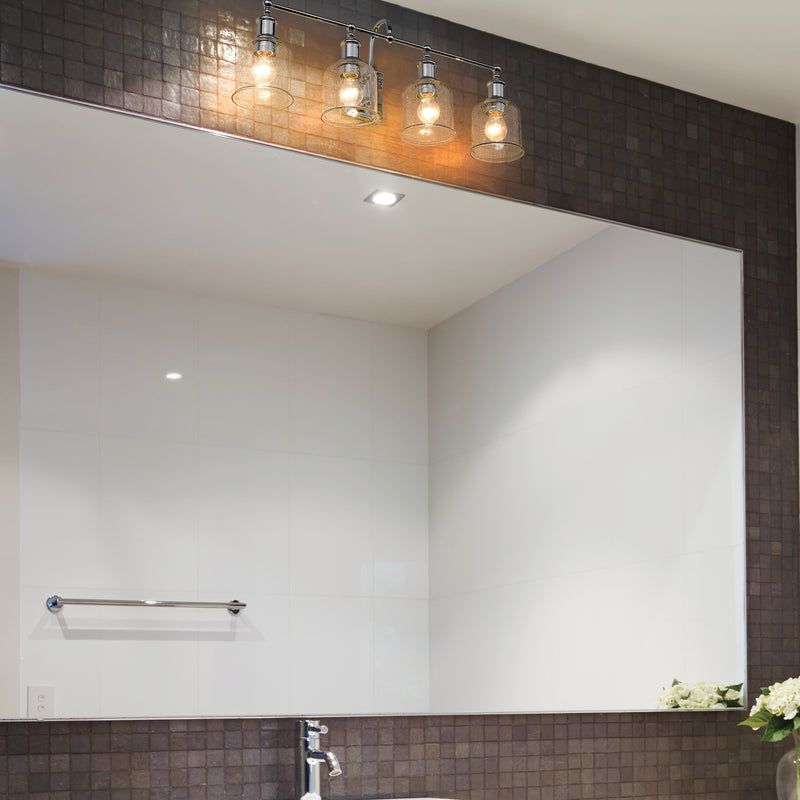 Bryant 4 Light 32" Vanity in Chrome in a room setting