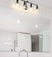 Bryant 4 Light 32" Vanity in Matte Black in a room setting