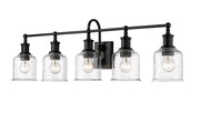 Bryant 5 Light 40.5" Vanity in Matte Black