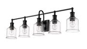 Bryant 5 Light 40.5" Vanity in Matte Black