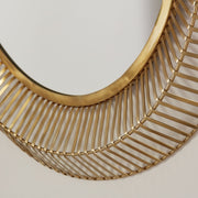 Round Metal Frame Mirror in Matte Brass