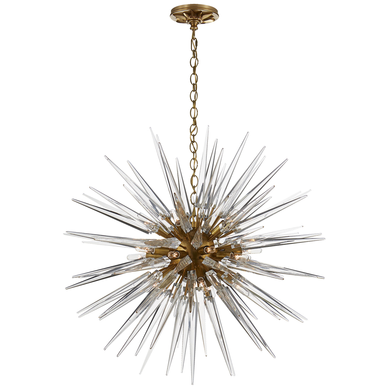Quincy2 20 Light Chandelier in Antique-Burnished Brass