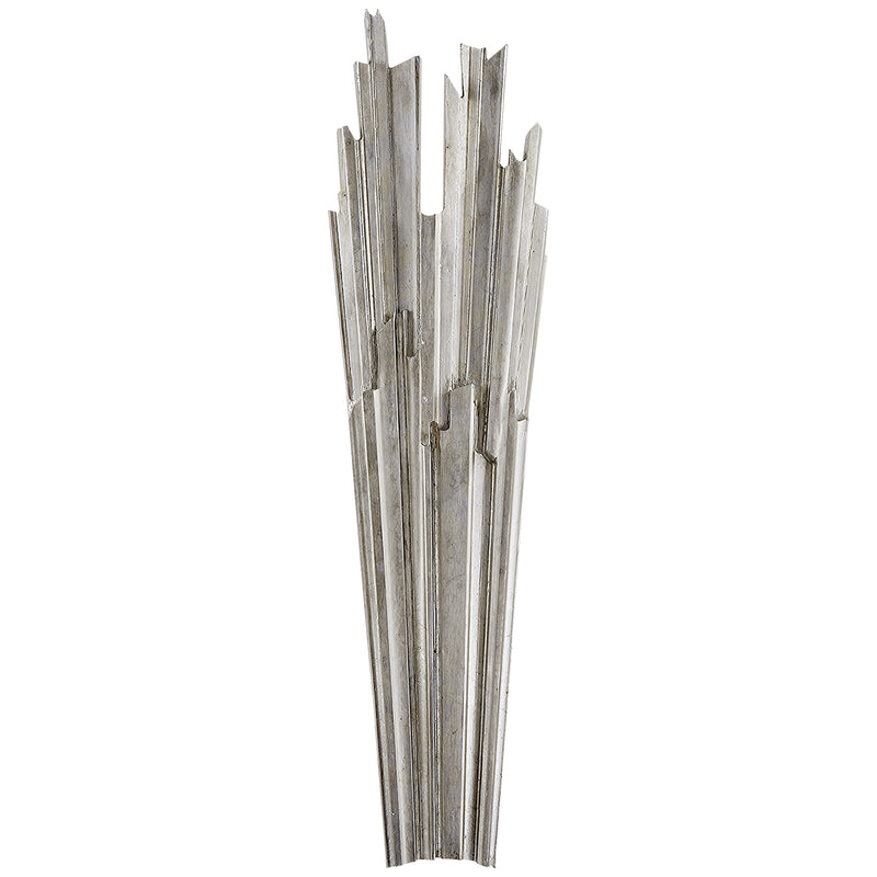 Claymore Two Light Wall Sconce in Burnished Silver Leaf