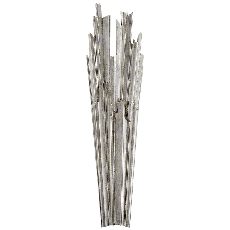 Claymore Tall 38.5" 2-Light Wall Sconce in Burnished Silver Leaf