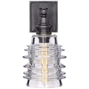 Covington Ribbed Glass Wall Sconce in Bronze