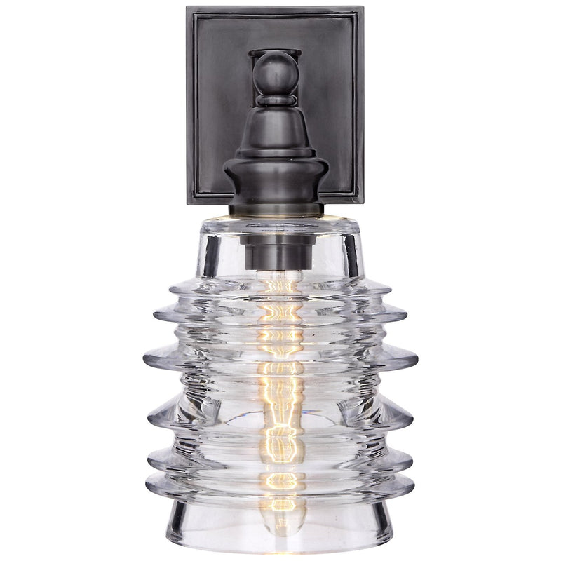 Covington Ribbed Glass Wall Sconce in Bronze
