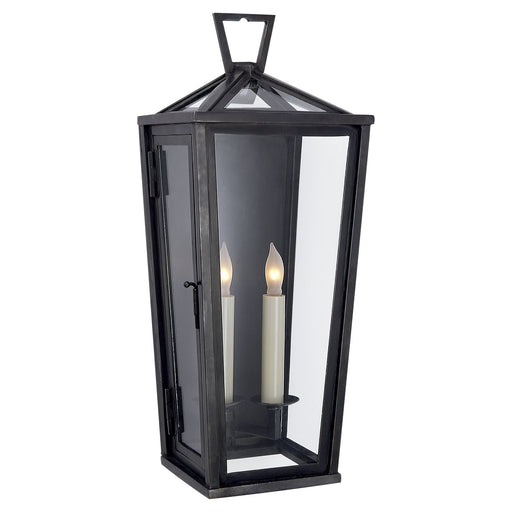 Darlana Small Tall 3/4 2-Light Outdoor Wall Lantern in Bronze