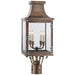 Bedford Four Light Post Lantern in Natural Copper