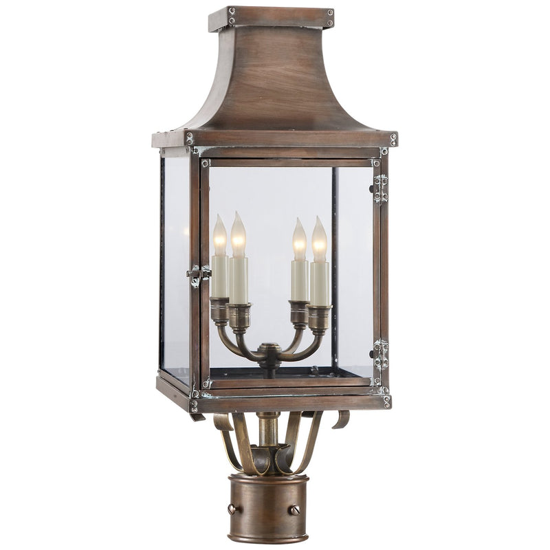 Bedford 4-Light Outdoor Post Light in Natural Copper
