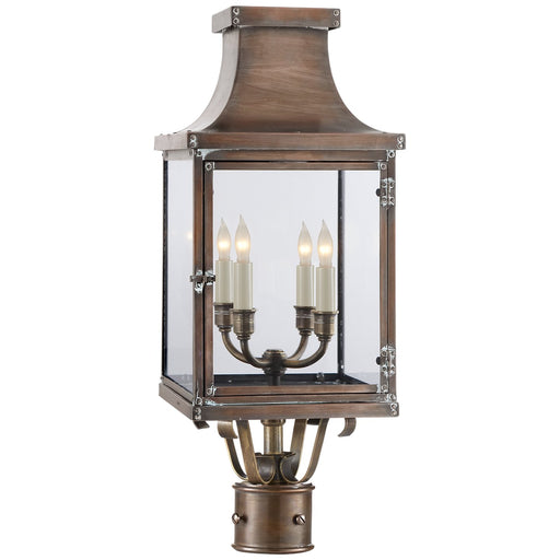 Bedford 4-Light Outdoor Post Light in Natural Copper