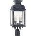Suffork Four Light Post Lantern in Weathered Zinc
