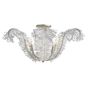 Calais Large 6-Light Semi-Flush Mount in Burnished Silver Leaf