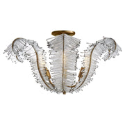Calais Large 6-Light Semi-Flush Mount in Gilded Iron