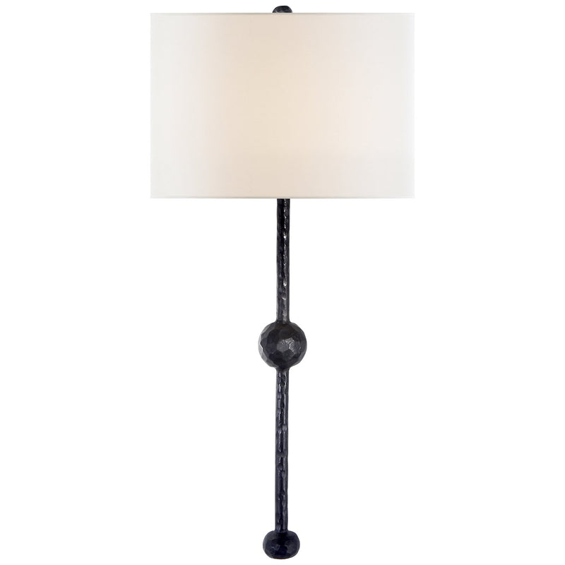 Carey Rail Wall Sconce in Aged Iron
