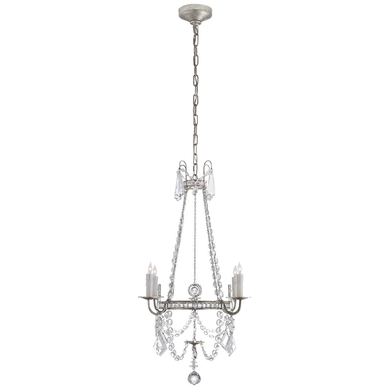 Sharon Small 4-Light Chandelier in Burnished Silver Leaf