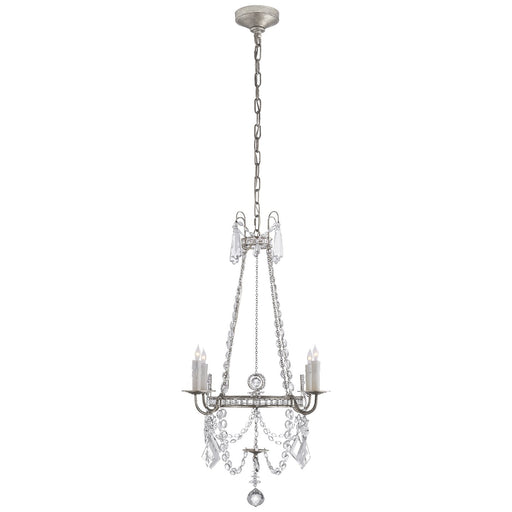 Sharon Small 4-Light Chandelier in Burnished Silver Leaf