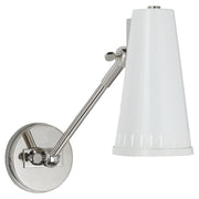 Antonio Adjustable One Arm Swing Arm Wall Lamp in Polished Nickel