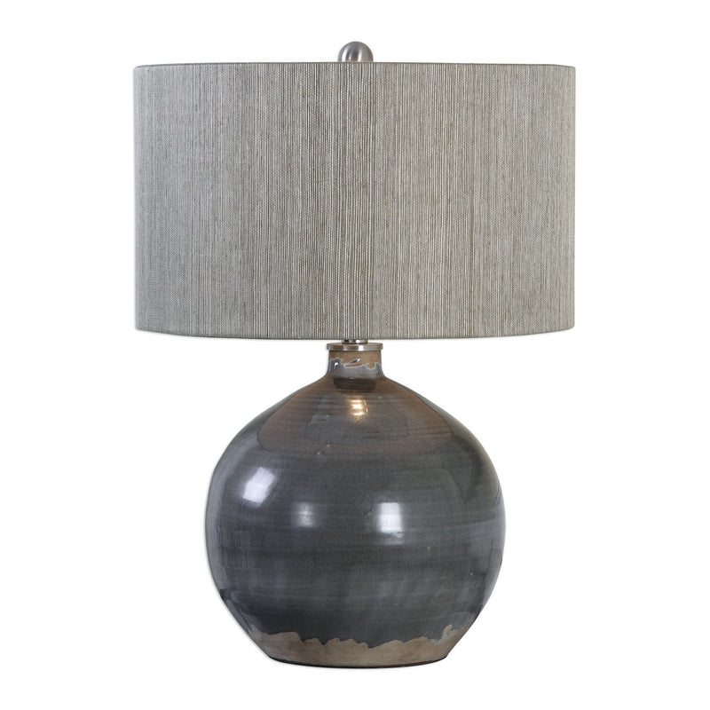 Uttermost's Vardenis Gray Ceramic Lamp Designed by Jim Parsons - Lamps Expo