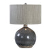 Uttermost's Vardenis Gray Ceramic Lamp Designed by Jim Parsons - Lamps Expo
