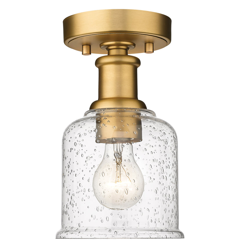 Bryant 1 Light 5.5" Flush Mount in Heritage Brass