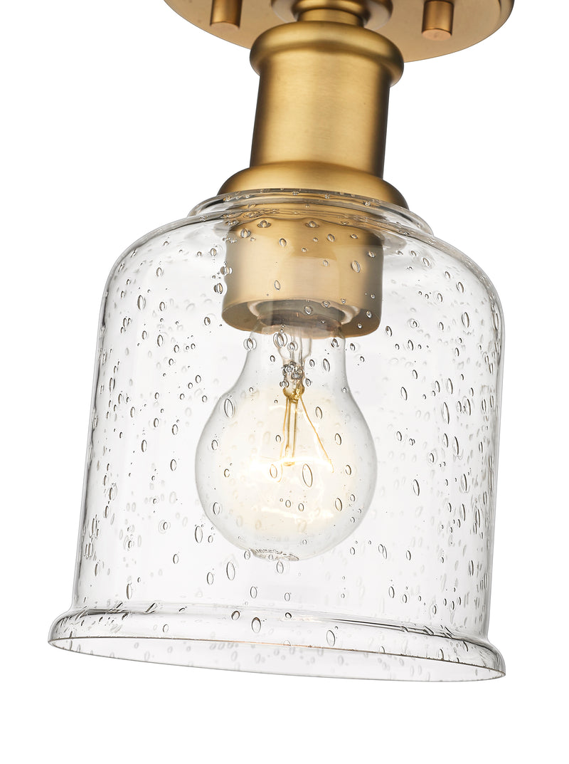 Bryant 1 Light 5.5" Flush Mount in Heritage Brass