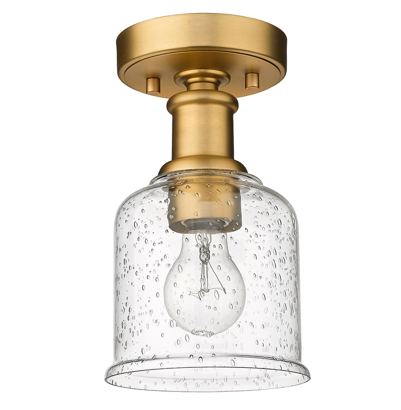 Bryant 1 Light 5.5" Flush Mount in Heritage Brass