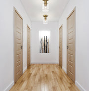 Bryant 1 Light 5.5" Flush Mount in Heritage Brass in a room setting