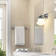 Vaughn 1 Light 6" Wall Sconce in Chrome in a room setting