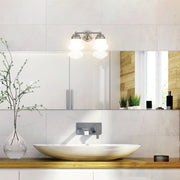 Vaughn 2 Light 15.5" Vanity in Brushed Nickel in a room setting