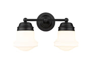 Vaughn 2 Light 15.5" Vanity in Matte Black