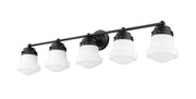 Vaughn 5 Light 40.75" Vanity in Matte Black