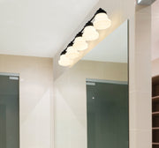 Vaughn 5 Light 40.75" Vanity in Matte Black in a room setting