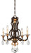 Chateau Nobles 4-Light Mini Chandelier in Raven Bronze with Sunburst Gold H - Lamps Expo